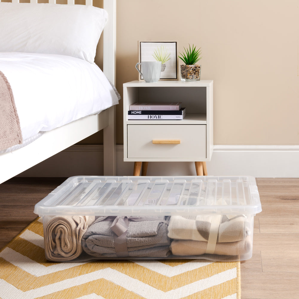 Pallet of 200 x 32L Crystal Underbed Plastic Storage Boxes with Lids-Wham-Plastic Box Shop