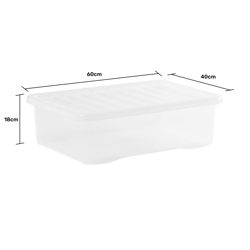 Pallet of 200 x 32L Crystal Underbed Plastic Storage Boxes with Lids-Wham-Plastic Box Shop