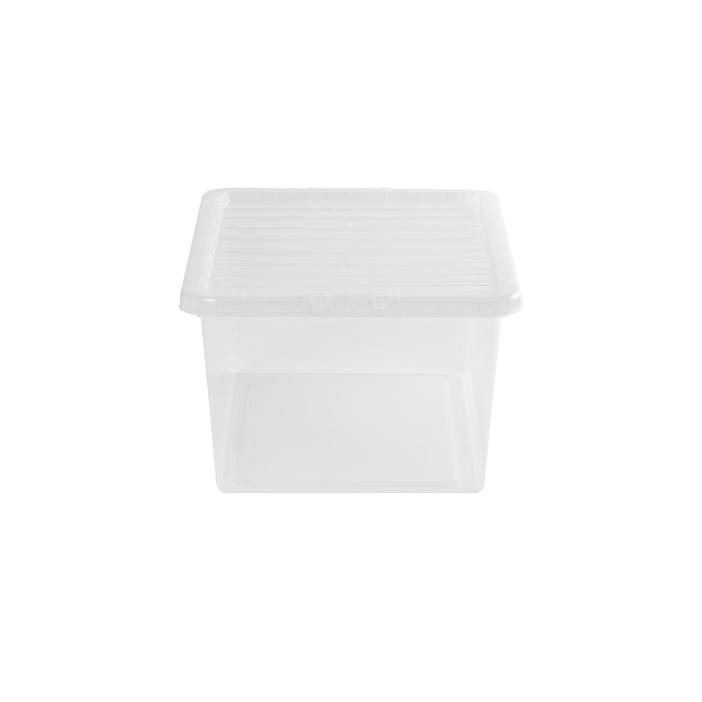 SINGLE - 45 Litre Crystal Plastic Storage Box with Lid-Wham-Plastic Box Shop