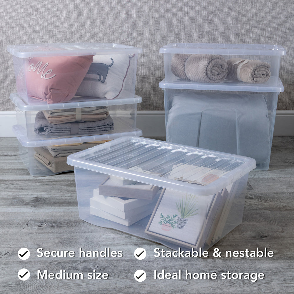 Pallet of 100 x 45L Crystal Plastic Boxes with Lids-Wham-Plastic Box Shop