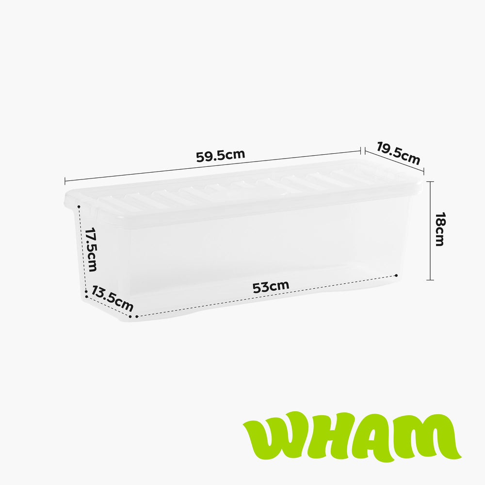 Pack of 4 Shallow Shelf 52 CD Plastic Storage Boxes with Lids-Wham-Plastic Box Shop