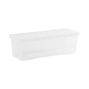 Pack of 4 Shallow Shelf 52 CD Plastic Storage Boxes with Lids-Wham-Plastic Box Shop