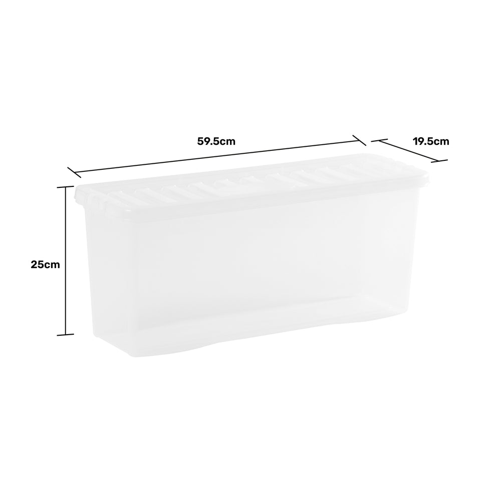 Pack of 4 x Deep Shelf Crystal 28 DVD Plastic Storage Boxes and Lids-Wham-Plastic Box Shop
