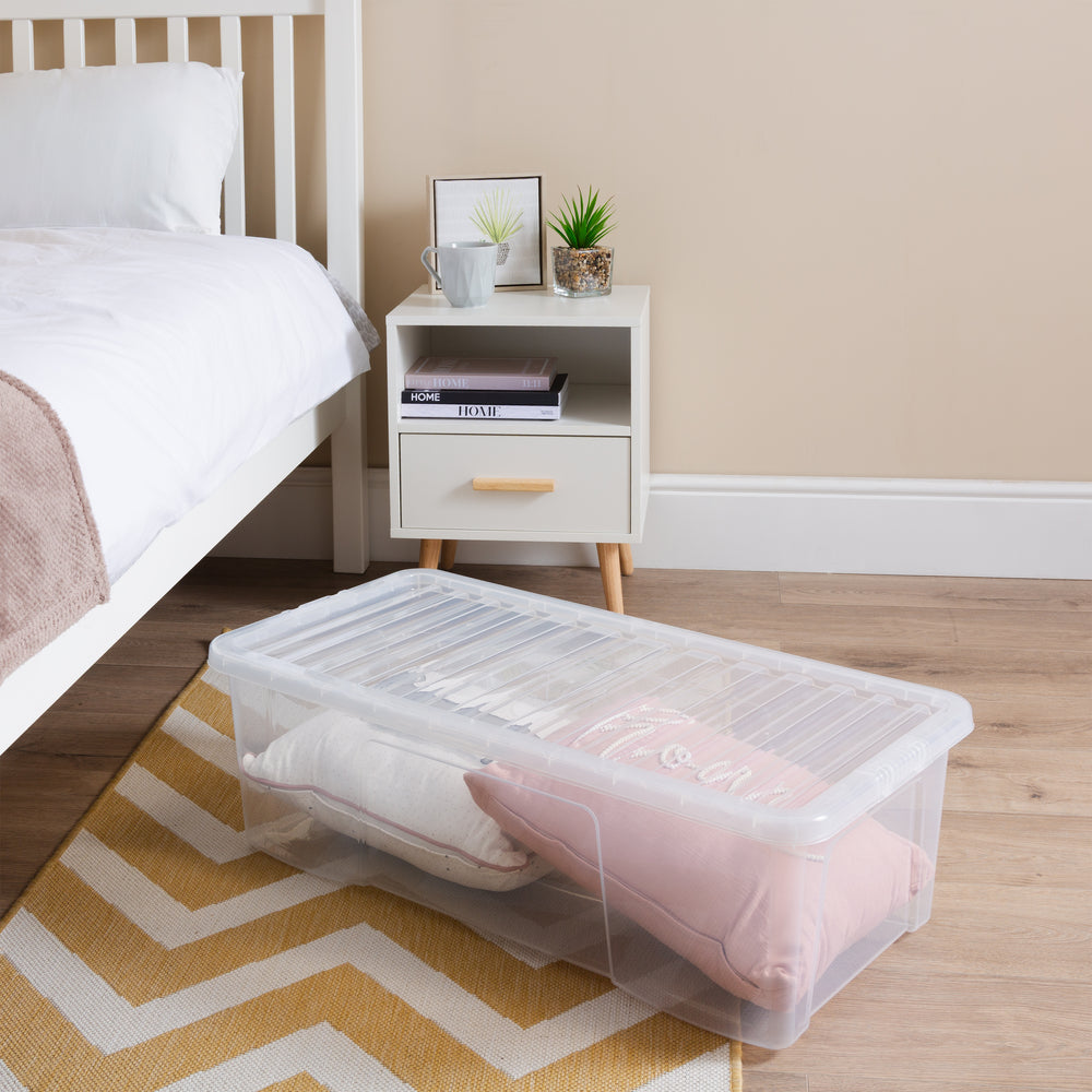 Pallet of 90 x 62L Crystal Plastic Storage Boxes with Lids-Wham-Plastic Box Shop