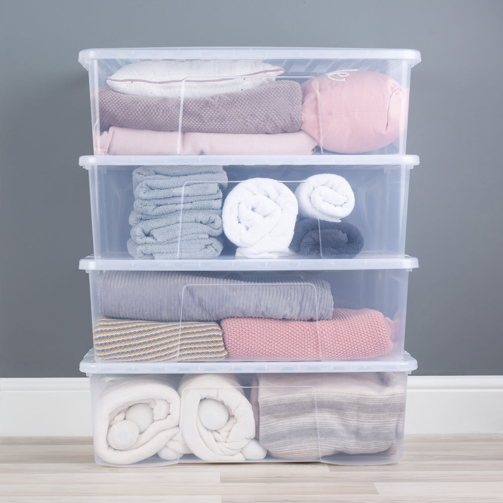 62 Litre Crystal Plastic Storage Box with Lid-Wham-Plastic Box Shop