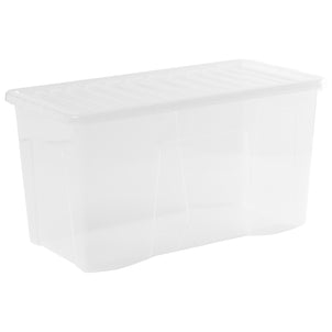 Wham Crystal Pack of 3 x 110L Plastic Storage Boxes with Lids-Wham-Plastic Box Shop