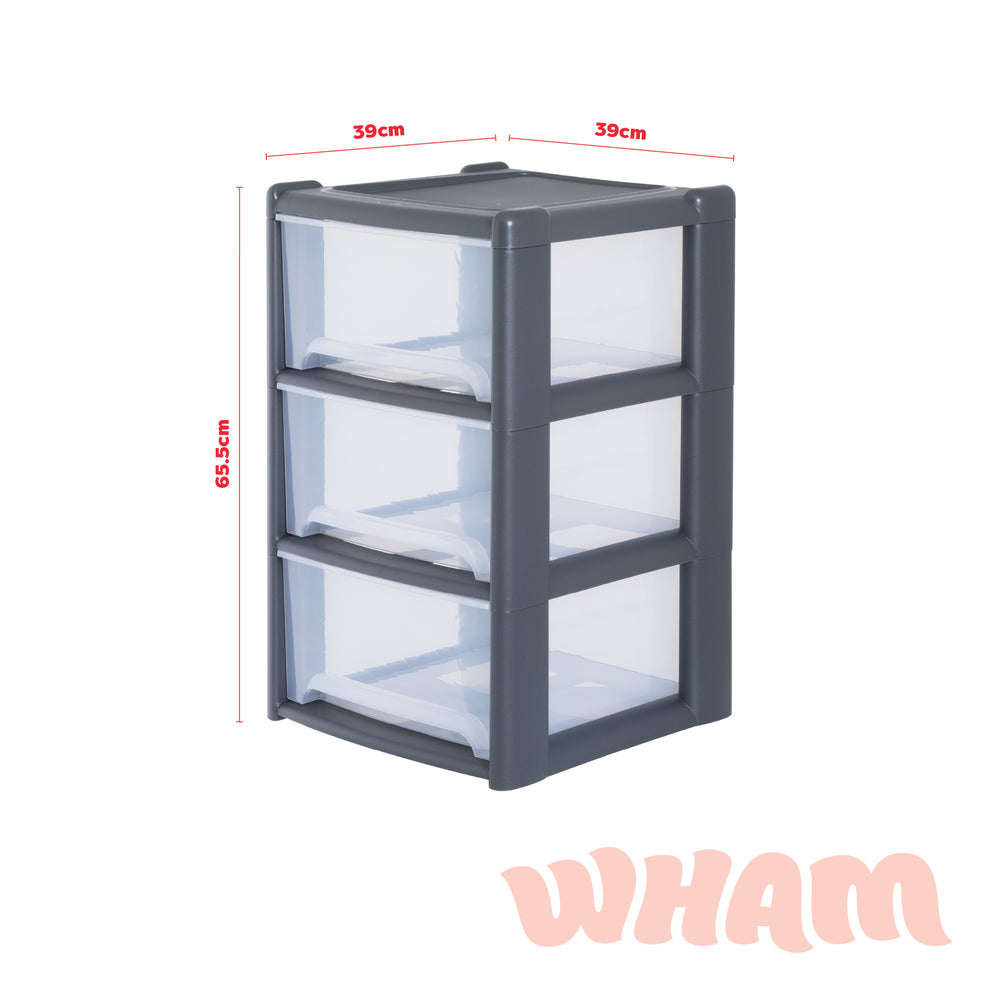 Pallet of 18 x 3-Drawer Plastic Tower Units-Wham-Plastic Box Shop
