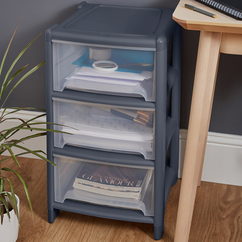 Pallet of 18 x 3-Drawer Plastic Tower Units-Wham-Plastic Box Shop