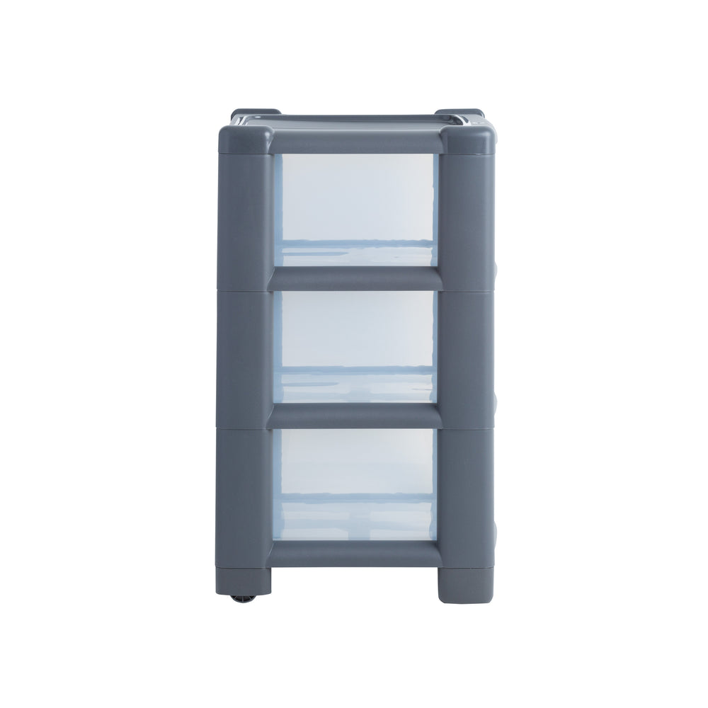 Large Wham Plastic Three Drawer Plastic Unit in Graphite (11782)-Wham-Plastic Box Shop