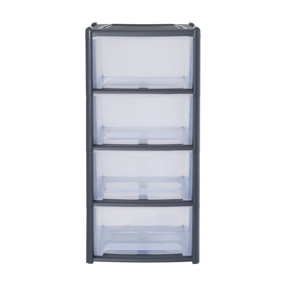 Large Deep Plastic Four Drawer Unit-Wham-Plastic Box Shop