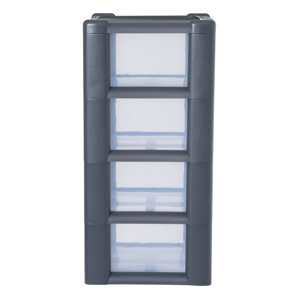 Large Deep Plastic Four Drawer Unit-Wham-Plastic Box Shop