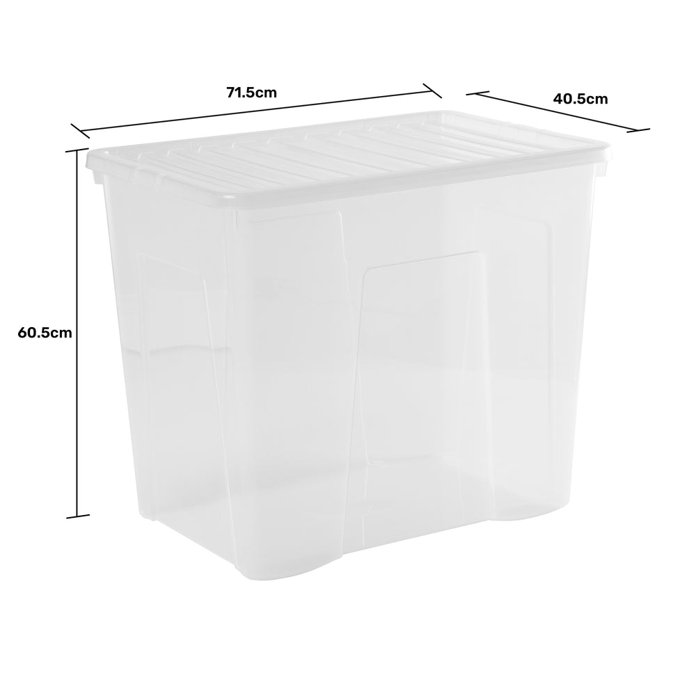 Pallet of 60 x 160L Crystal Extra Large Plastic Storage Boxes with Lids-Wham-Plastic Box Shop