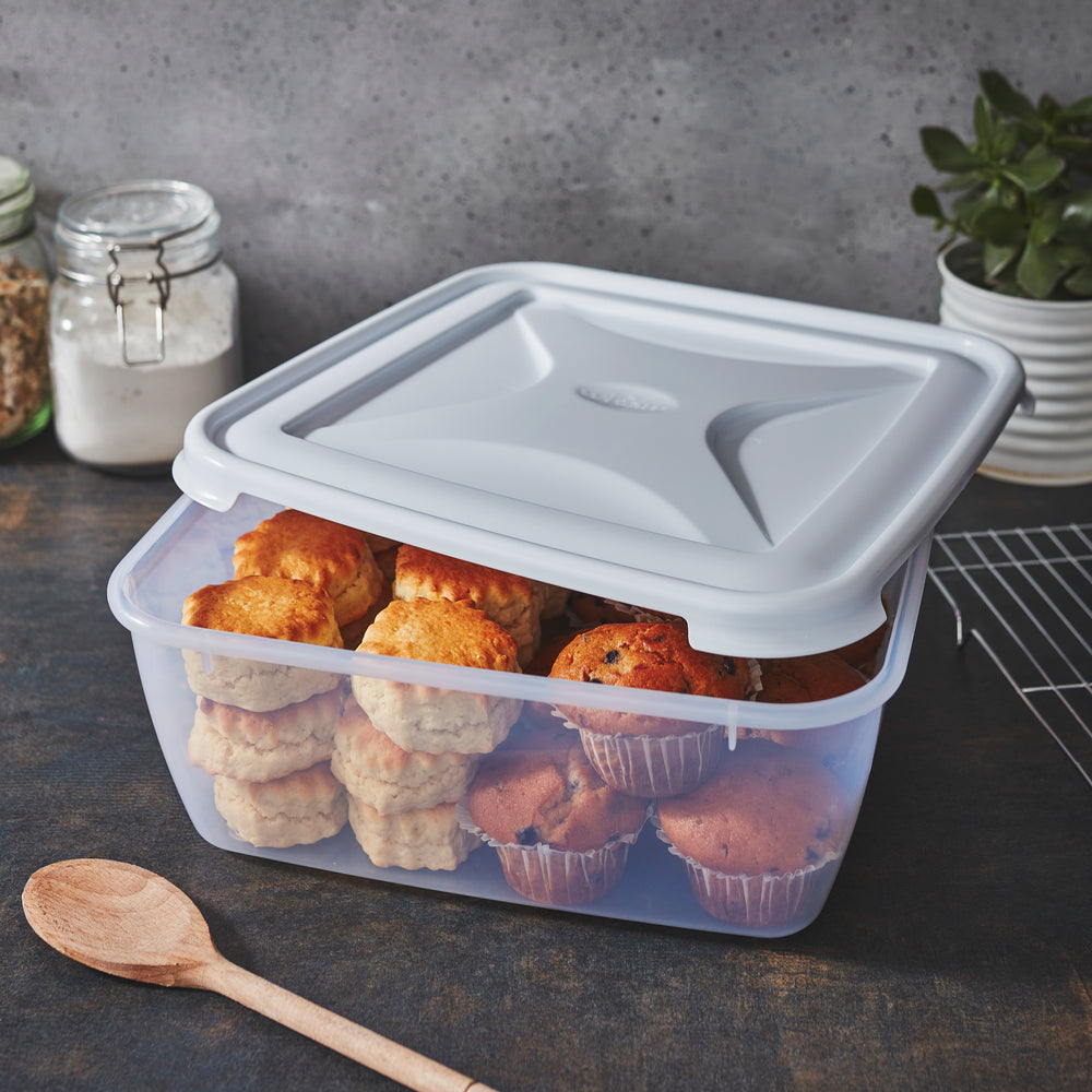 10 Litre Cake Box with White Lid (12202)-Wham-Plastic Box Shop