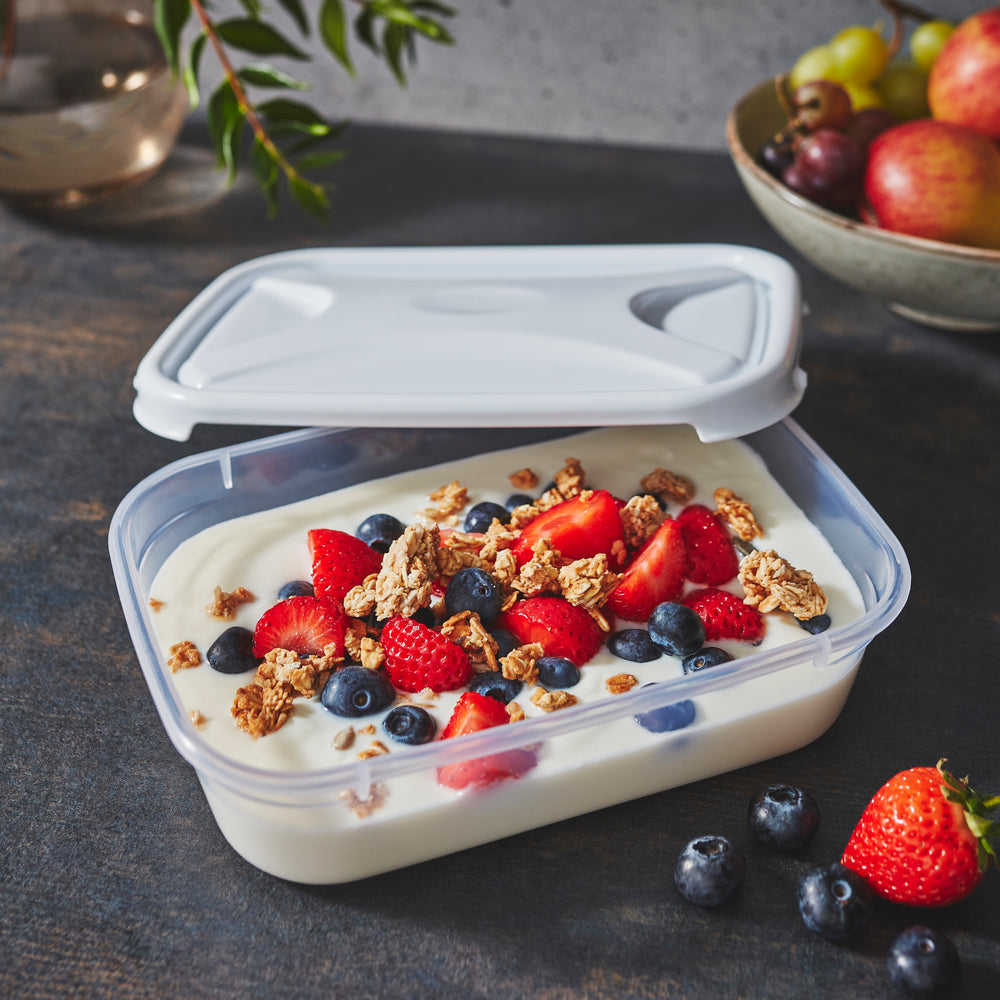 800ml Rectangular Plastic Food Box with Lid - 12370-Wham-Plastic Box Shop