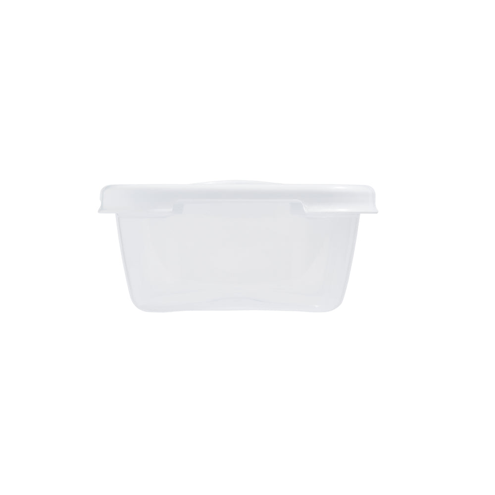 1.6 Litre Clear Rectangular Plastic Food Storage Box with White Lid – Wham-Wham-Plastic Box Shop
