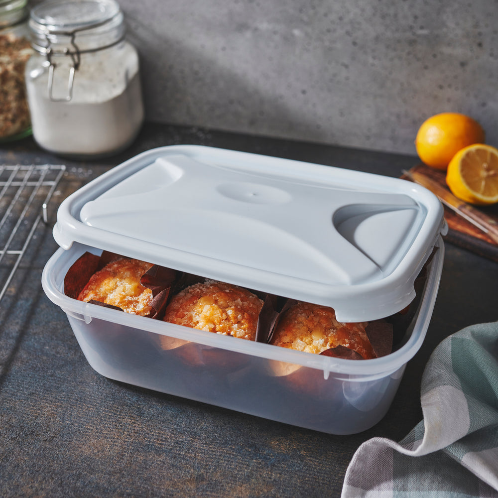 2.7 Litre Cuisine Rectangular Food Plastic Storage Box - 12374-Wham-Plastic Box Shop