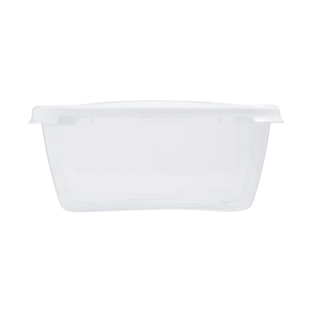 6 Litre Rectangular Food Box White Lid (12377)-Wham-Plastic Box Shop