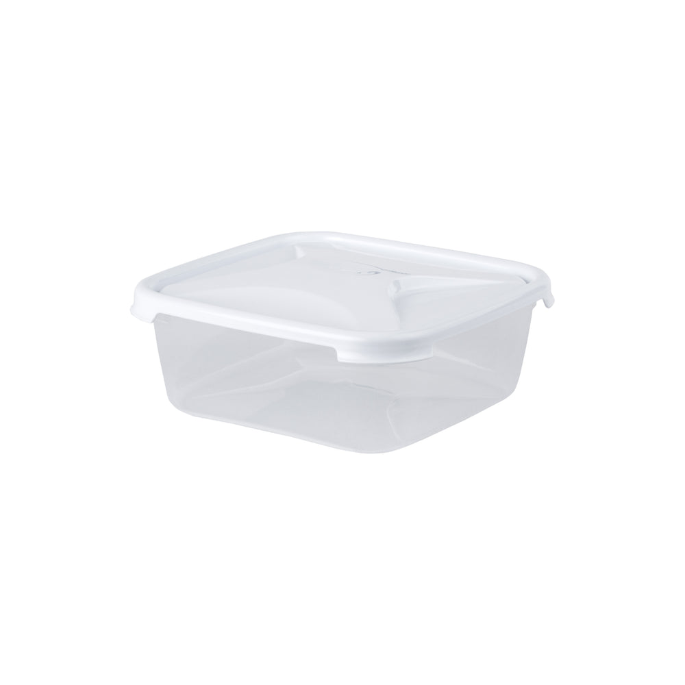 1.8 Litre Clear Square Plastic Food Storage Box with Snap Lid – Wham-Wham-Plastic Box Shop