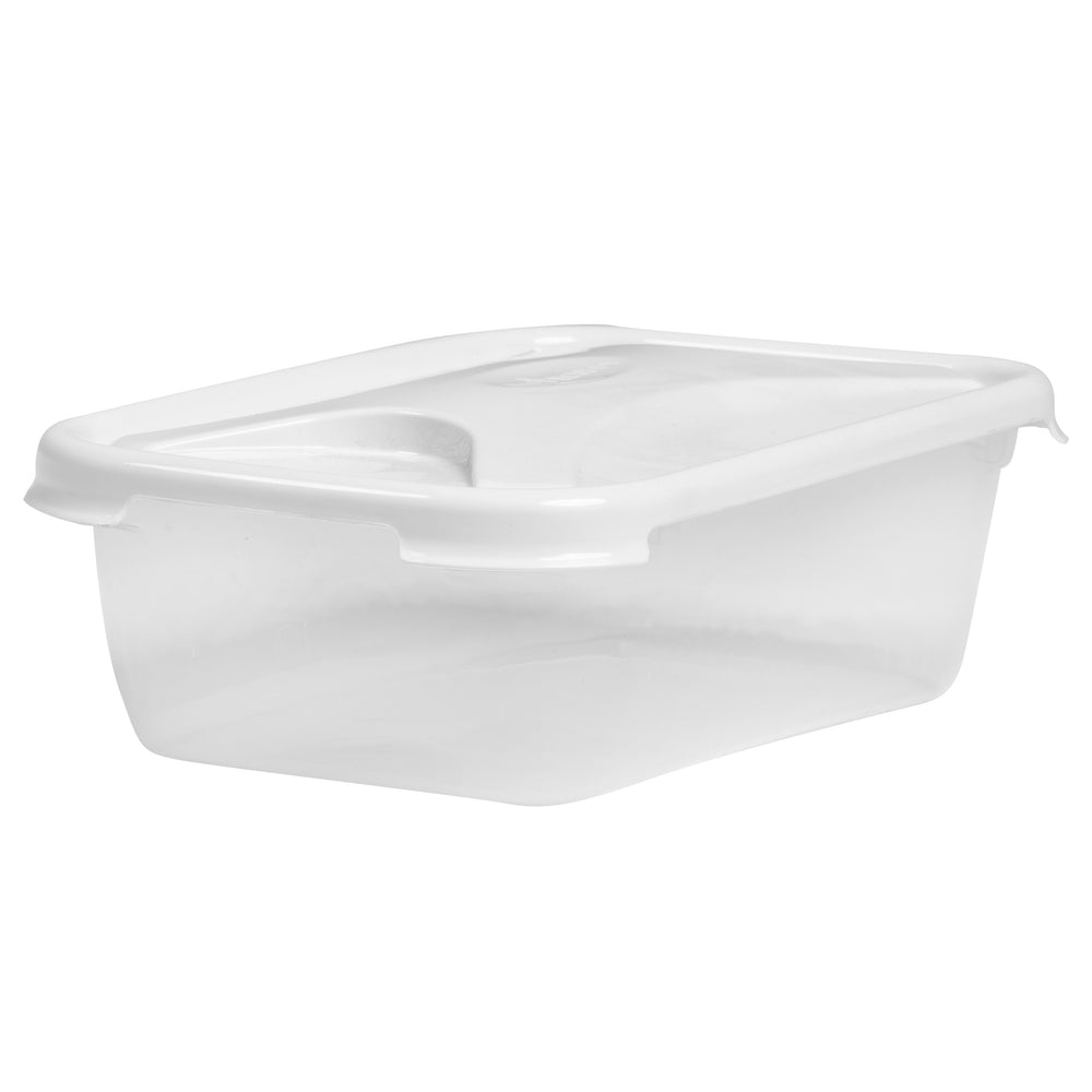 1.8 Litre Clear Square Plastic Food Storage Box with Snap Lid – Wham-Wham-Plastic Box Shop