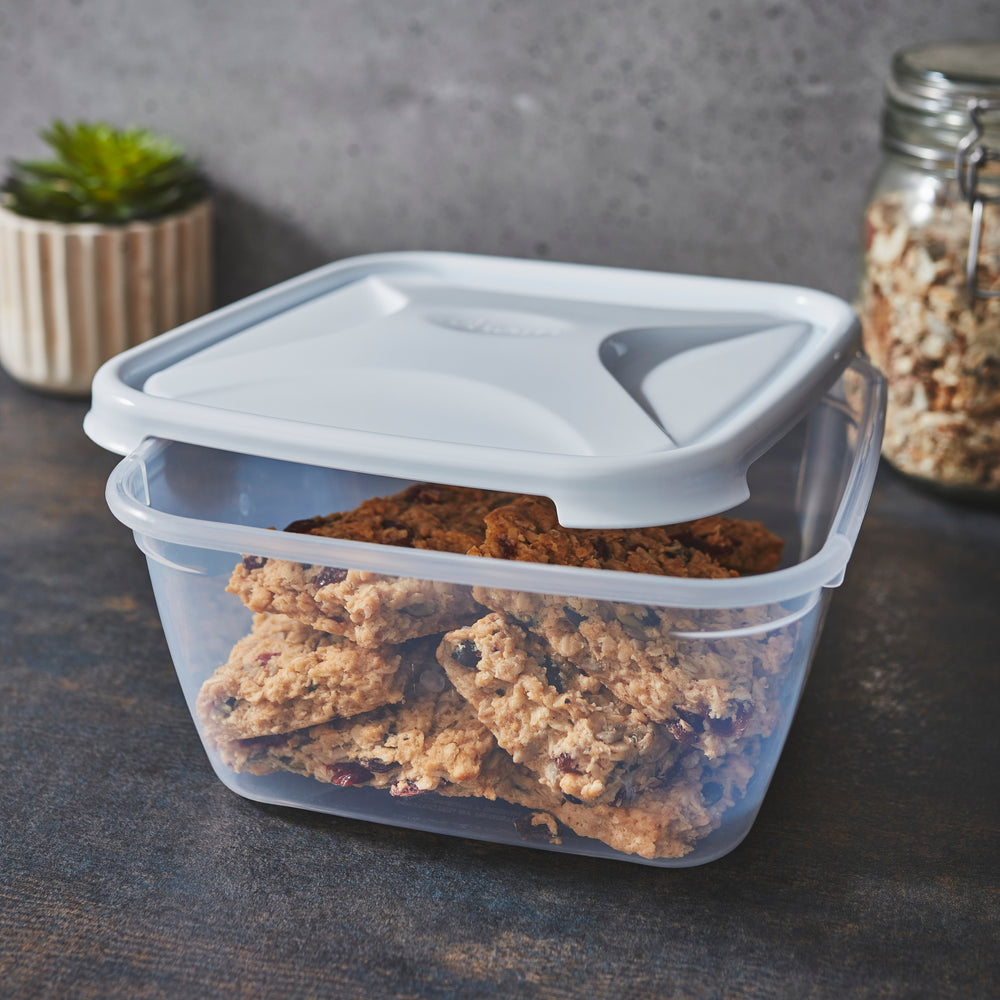 2L Square Cuisine Food Box with Lid-Wham-Plastic Box Shop