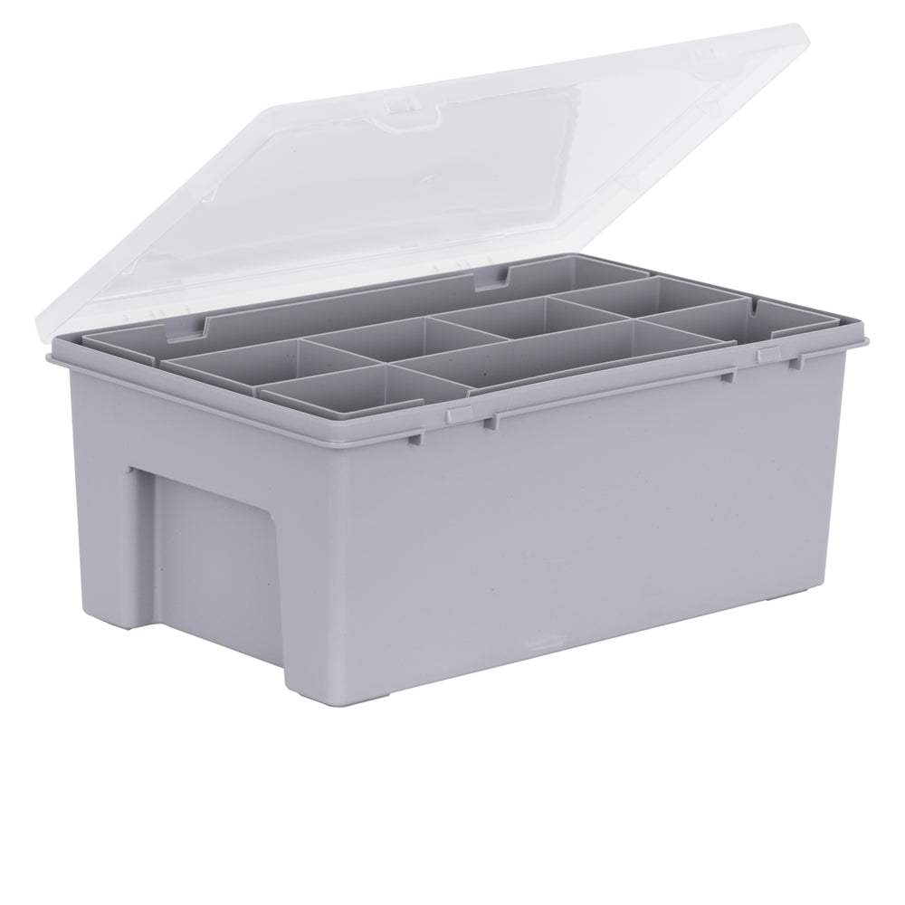 38cm Hobby and Craft Upcycled 19 Compartment Organiser Box - 24100-Wham-Plastic Box Shop