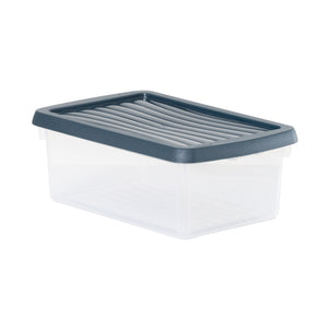 Set of 4 - 3.5 Litre Wham Plastic Storage Boxes with Mixed Coloured Lids (13109)-Wham-Plastic Box Shop