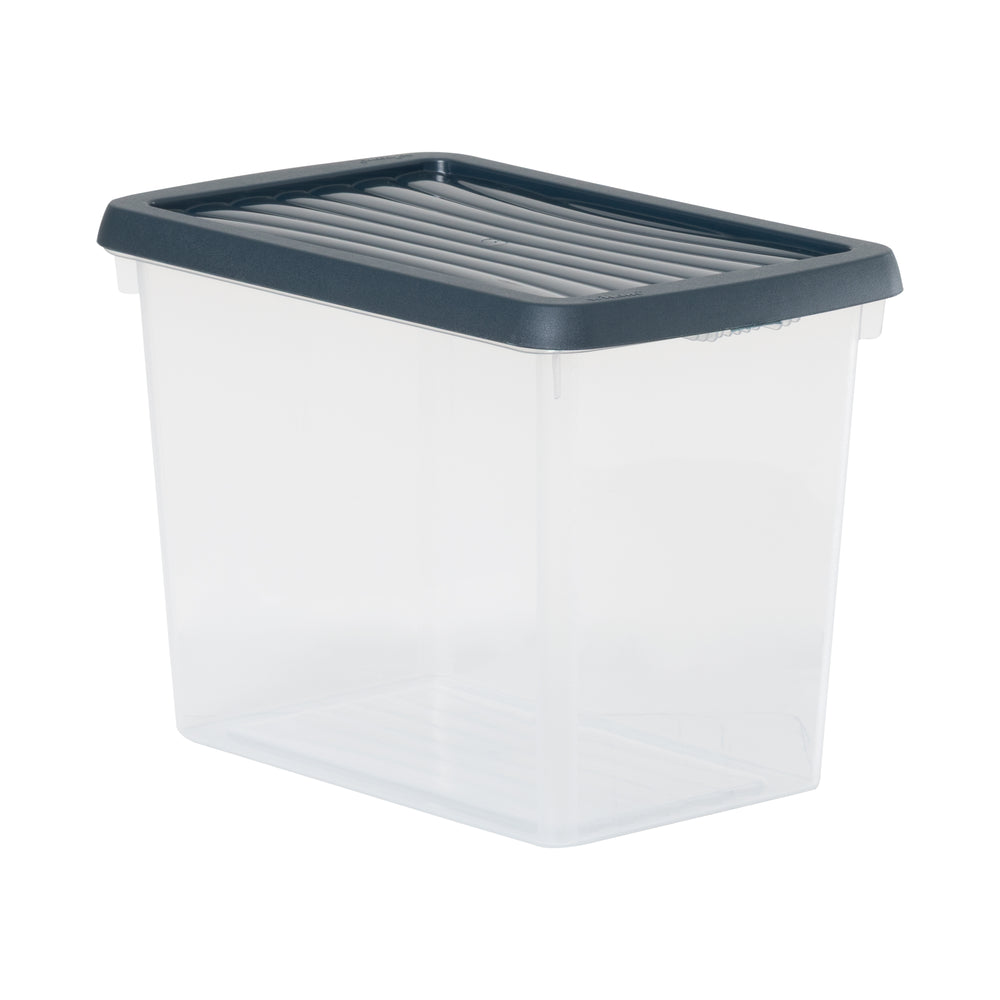 Set of 4 - 6.7 Litre Wham Plastic Storage Boxes with Mixed Coloured Lids - 13114-Wham-Plastic Box Shop