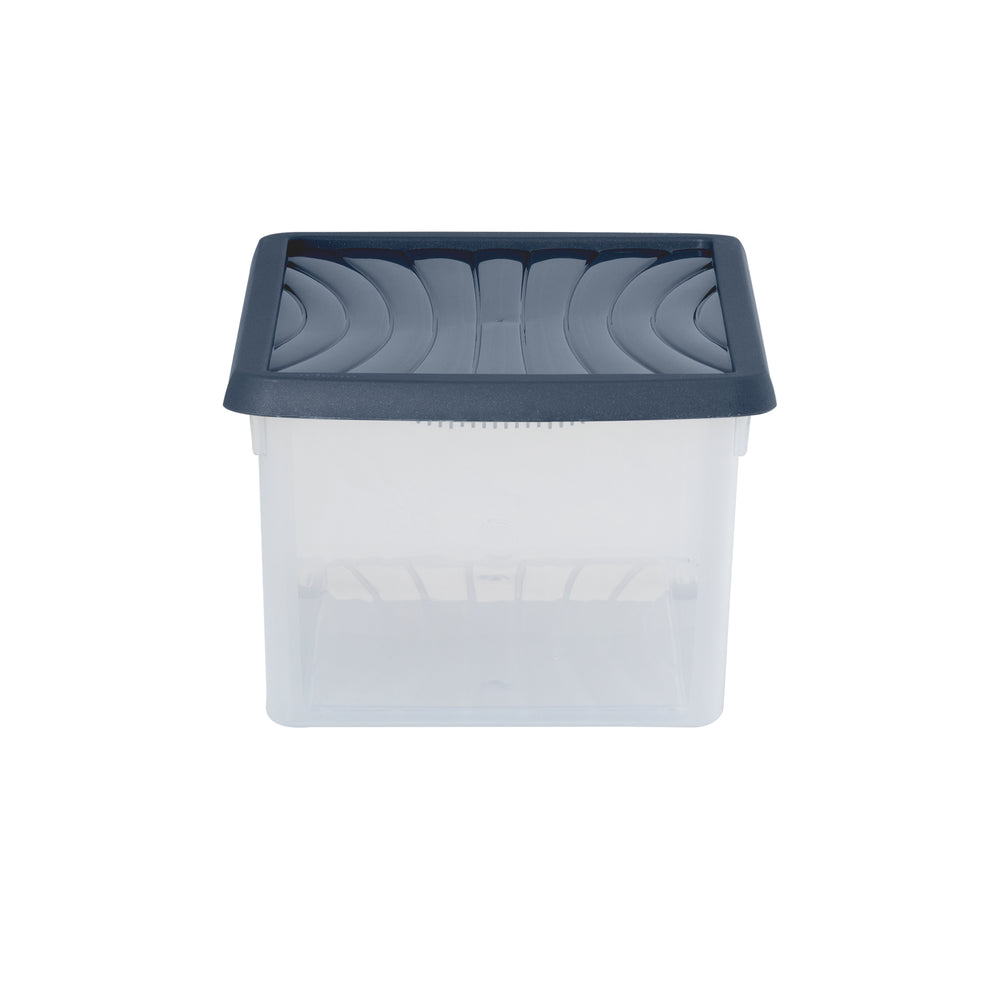Set of 3 - 9 Litre Wham Plastic Storage Boxes with Mixed Coloured Lids - Shoe Boxes - 13129-Wham-Plastic Box Shop