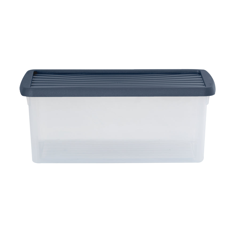 Set of 3 - 9 Litre Wham Plastic Storage Boxes with Mixed Coloured Lids - Shoe Boxes - 13129-Wham-Plastic Box Shop