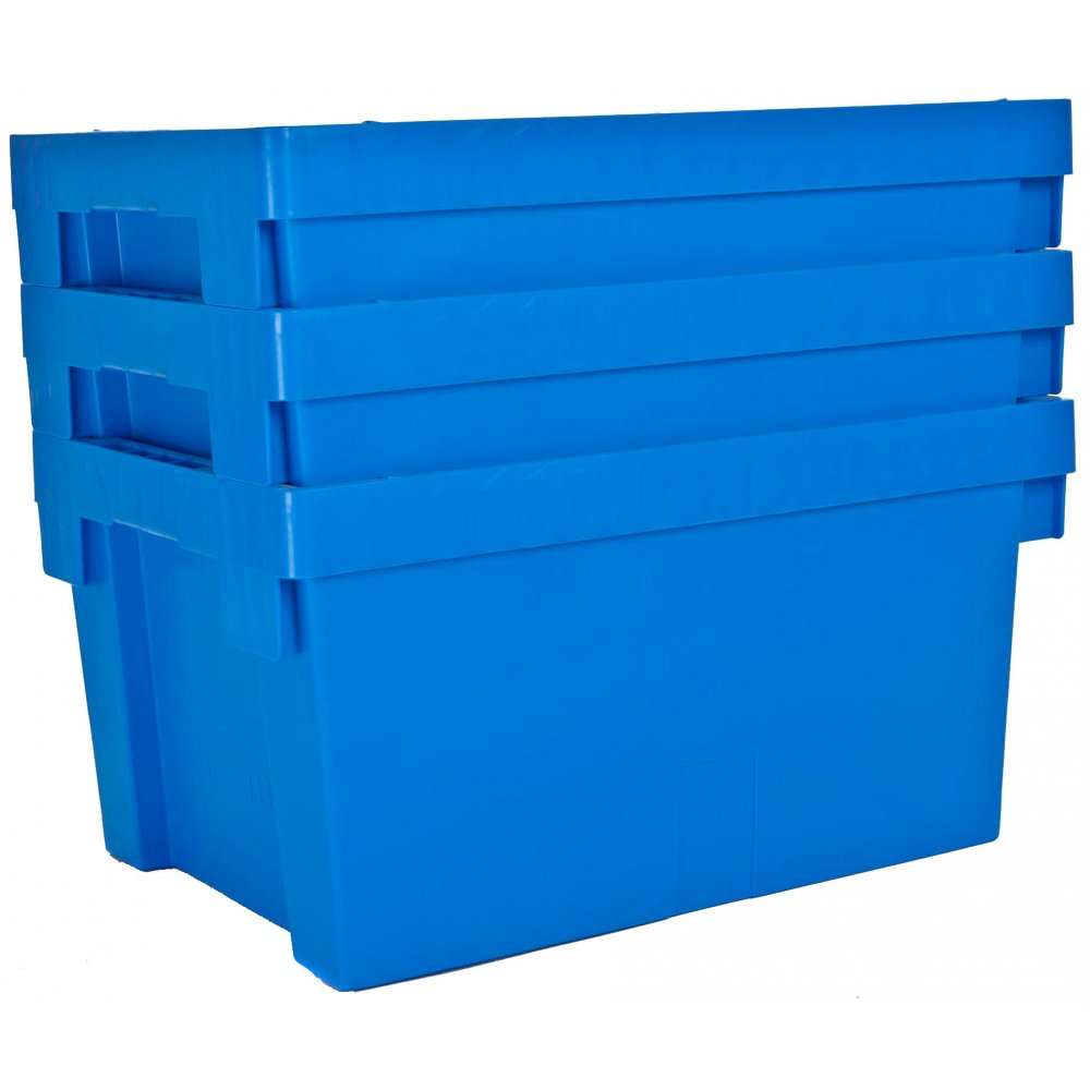 Pack of 3 x 56L Heavy Duty Plastic Tote Boxes-CS-Plastic Box Shop