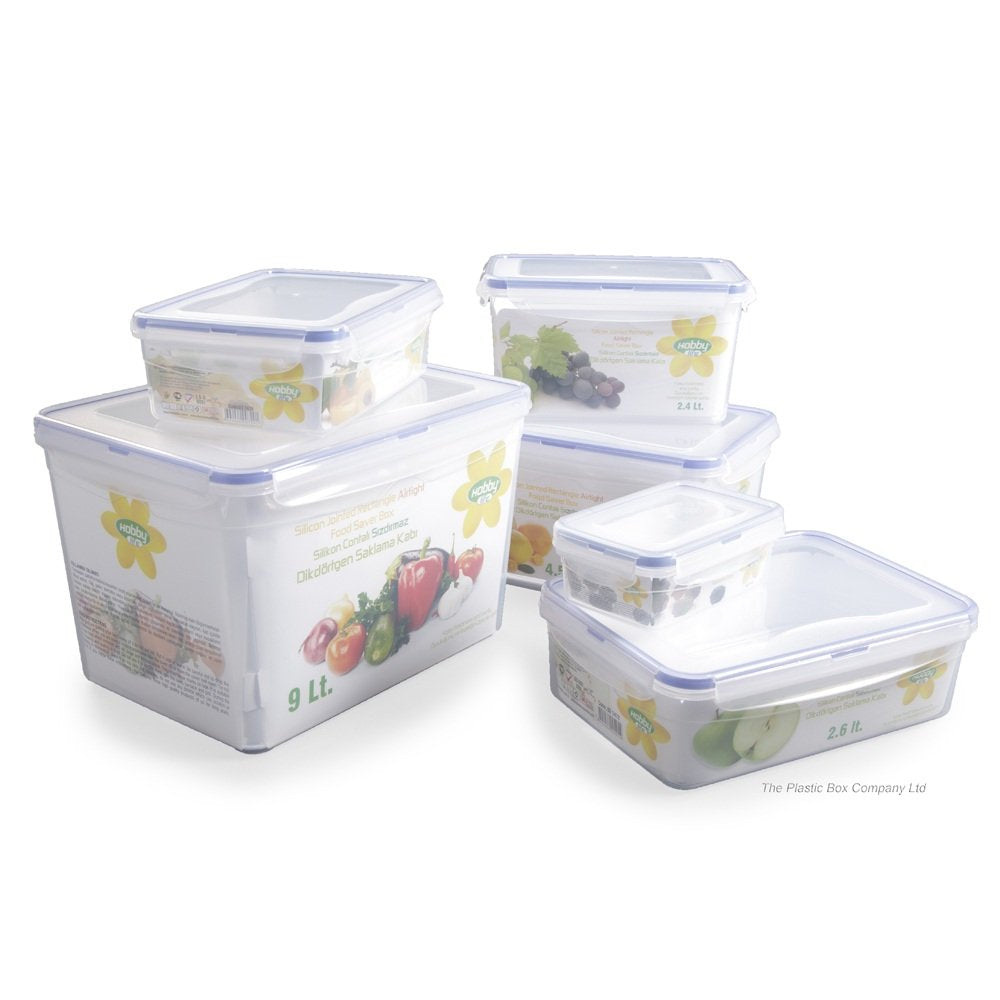 1.4 Litre Rectangular Plastic Food Storage Box With Clip Lid-Hobby Life-Plastic Box Shop