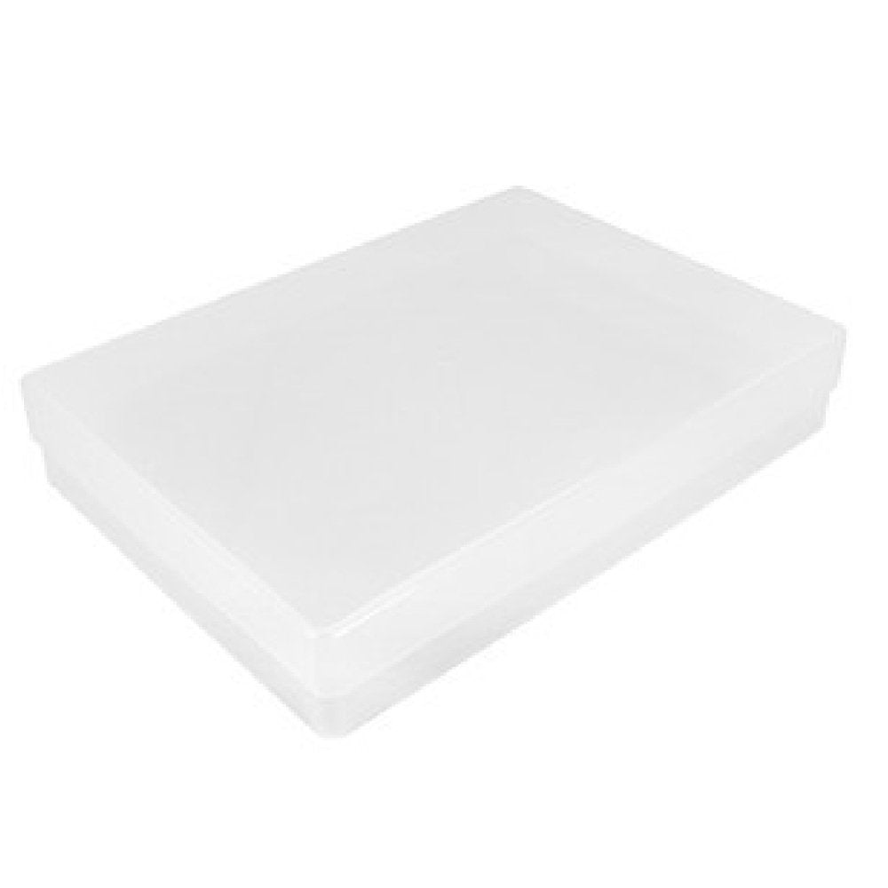 A4 Clear Plastic Paper and Card Storage Box with Lid-SBW-Plastic Box Shop
