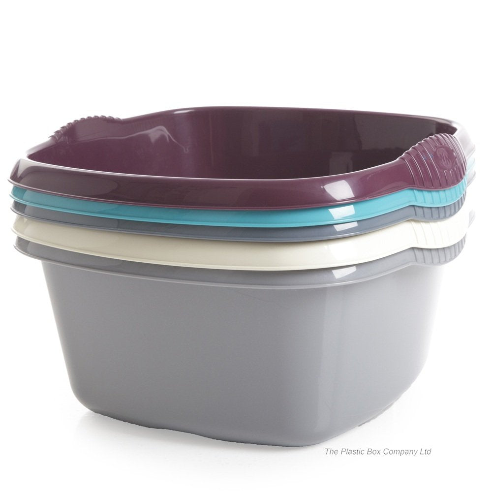 32cm Casa Square Plastic Washing Up Bowl-Wham-Plastic Box Shop