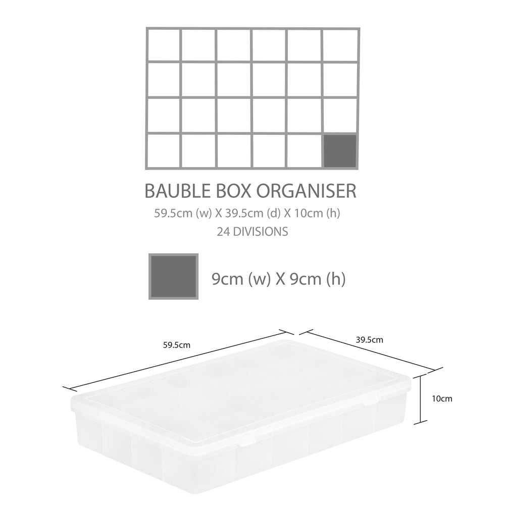 Large Organiser Box with 24 Dividers (7.01)-Wham-Plastic Box Shop