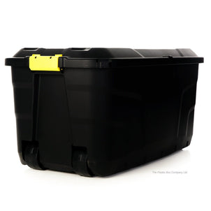 145 Litre Premium Quality Lockable Plastic Box with Clip on Lid and Wheels-Strata-Plastic Box Shop