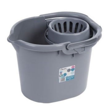 16 Litre Casa Plastic Mop Bucket-Wham-Silver-WM16CMBS-Plastic Box Shop