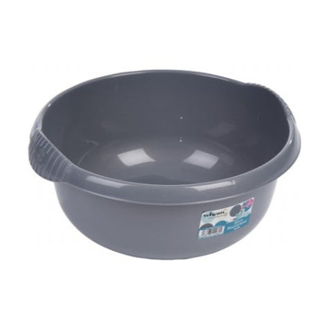 32cm Casa Round Plastic Washing Up Bowl-Wham-Silver-WM32CRDS-Plastic Box Shop