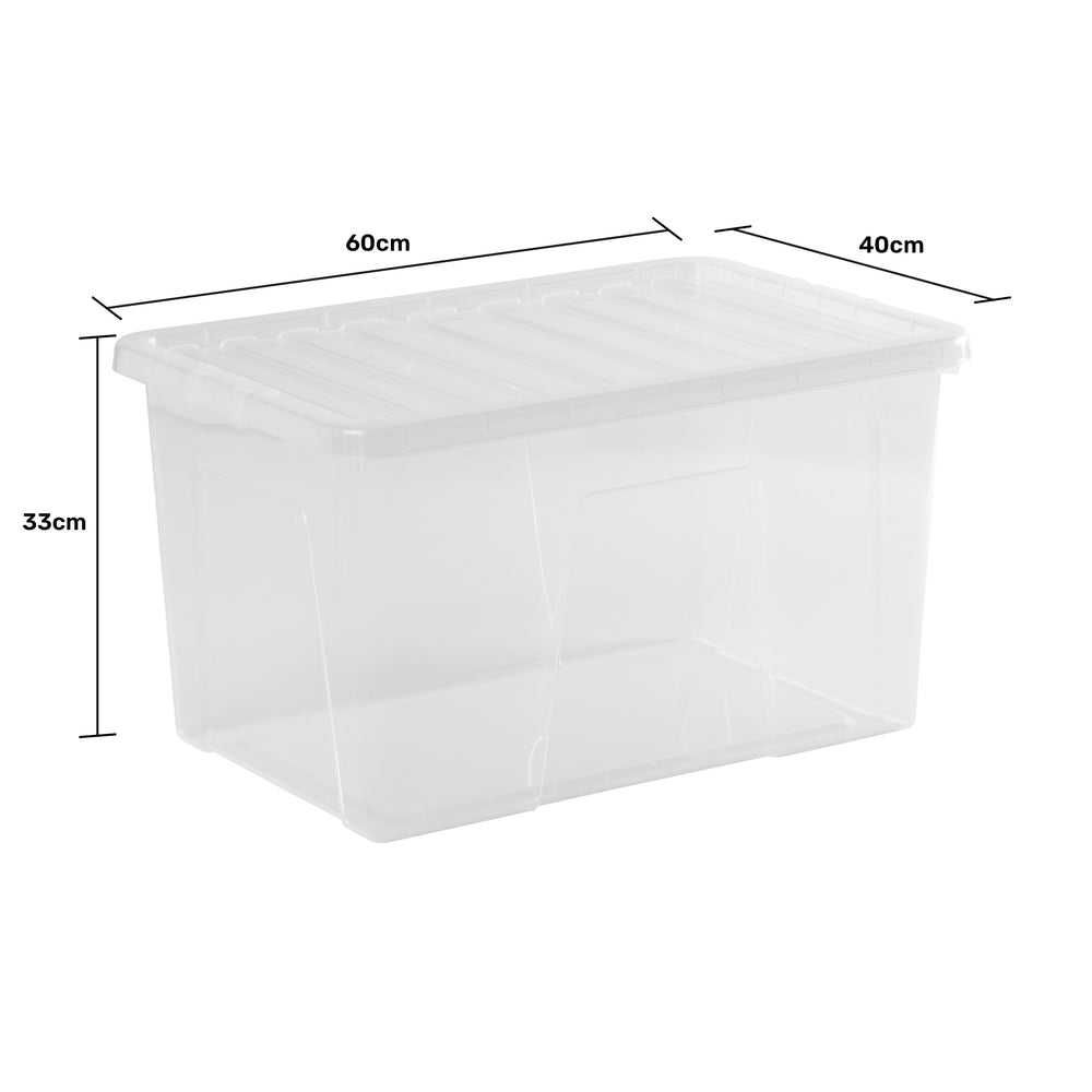 Pallet of 150 x 60L Crystal Plastic Storage Boxes with Lids-Wham-Plastic Box Shop