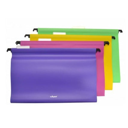 Pack of 8 x Foolscap Suspension Files with Index Holder-Wham-Plastic Box Shop