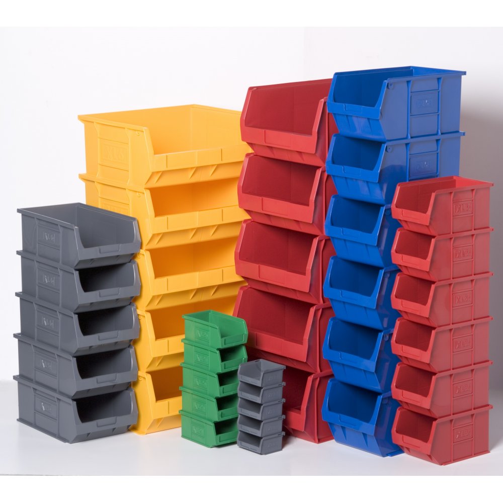 Pallet of 360 - XL3 Semi-Open Fronted Storage Containers - Grey-XL-Plastic Box Shop
