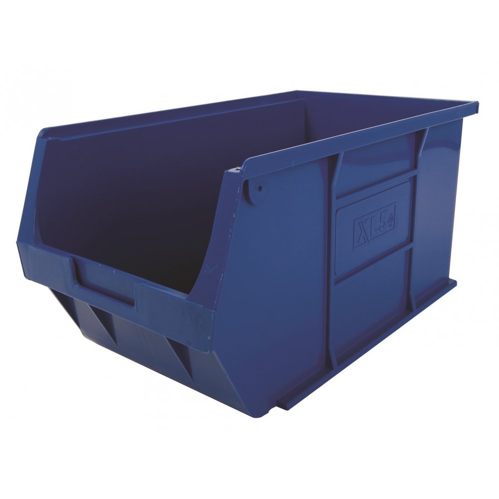 Pack of 10 x XL5 Semi Open Fronted Storage Boxes-XL-Blue-XL5P10B-Plastic Box Shop