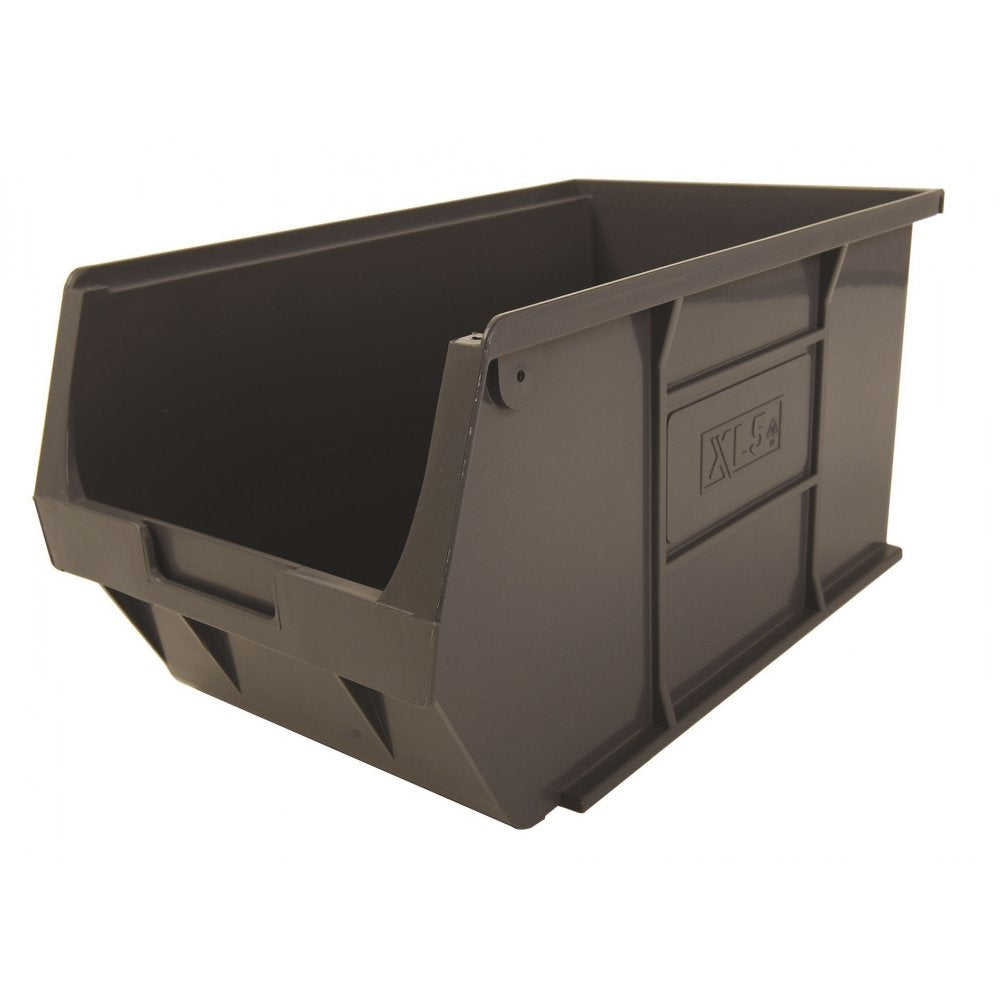Pack of 10 x XL5 Semi Open Fronted Storage Boxes-XL-Grey-XL5P10G-Plastic Box Shop