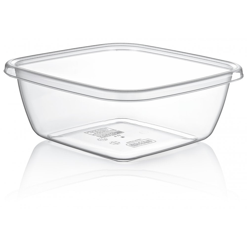 3.5 Litre Small Square Clear Washing Up Bowl-Hobby Life-Plastic Box Shop