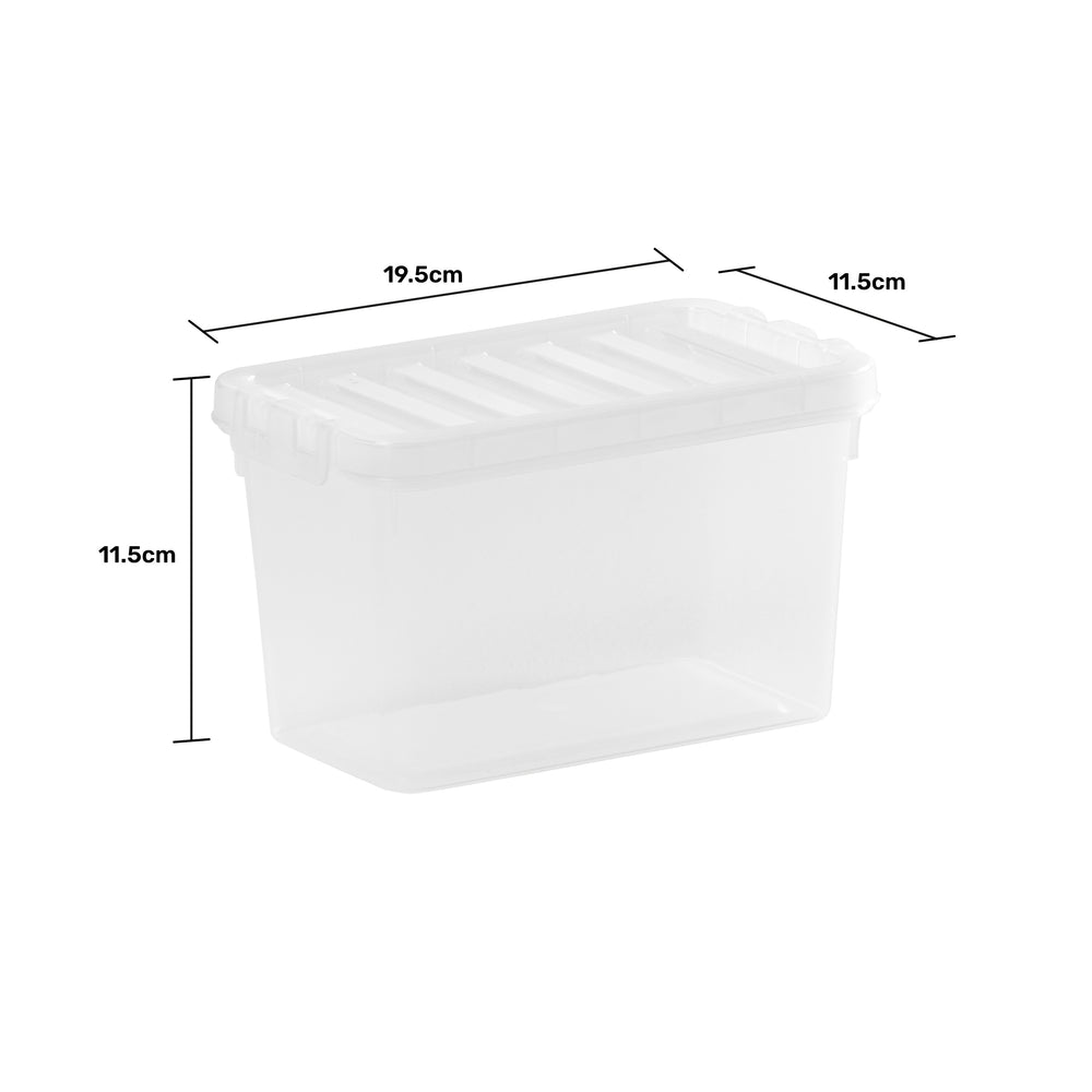 1.7 Litre Crystal Plastic Storage Box with Lid-Wham-Plastic Box Shop