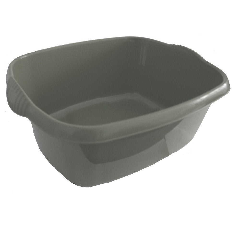 38cm Casa Rectangular Plastic Washing Up Bowl-Wham-Silver-WM38CRTS-Plastic Box Shop