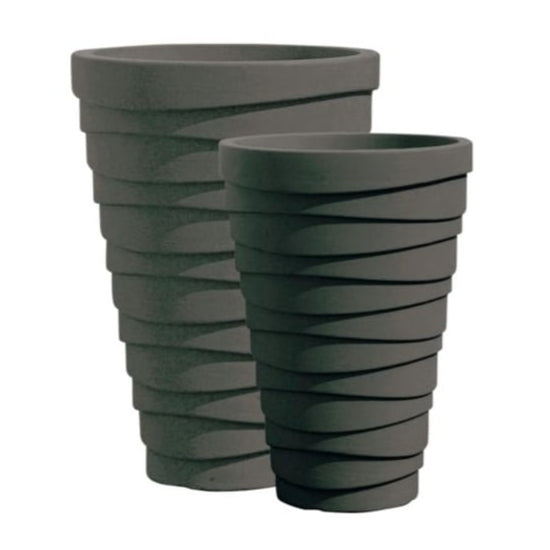 Pack of 2 x Trojan 48cm Large Granite Planters-Strata-Plastic Box Shop