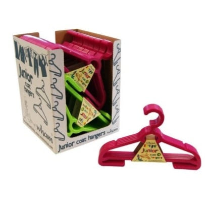 Pack of 4 - Junior Children's Small Plastic Coat Hangers-Wham-Plastic Box Shop