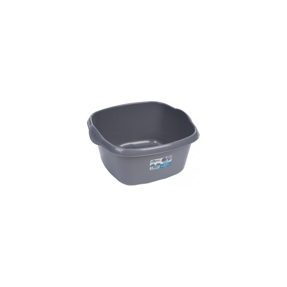 32cm Casa Square Plastic Washing Up Bowl-Wham-Silver-WM32CSQS-Plastic Box Shop