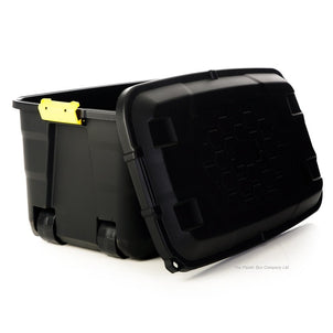 Strata 75L Heavy Duty Box with Wheels - Black-Strata-Plastic Box Shop