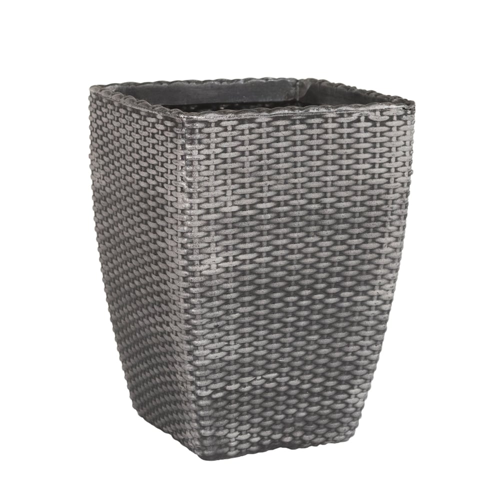 Tall Rattan Planter Pewter (Pack of 2)-Strata-Plastic Box Shop